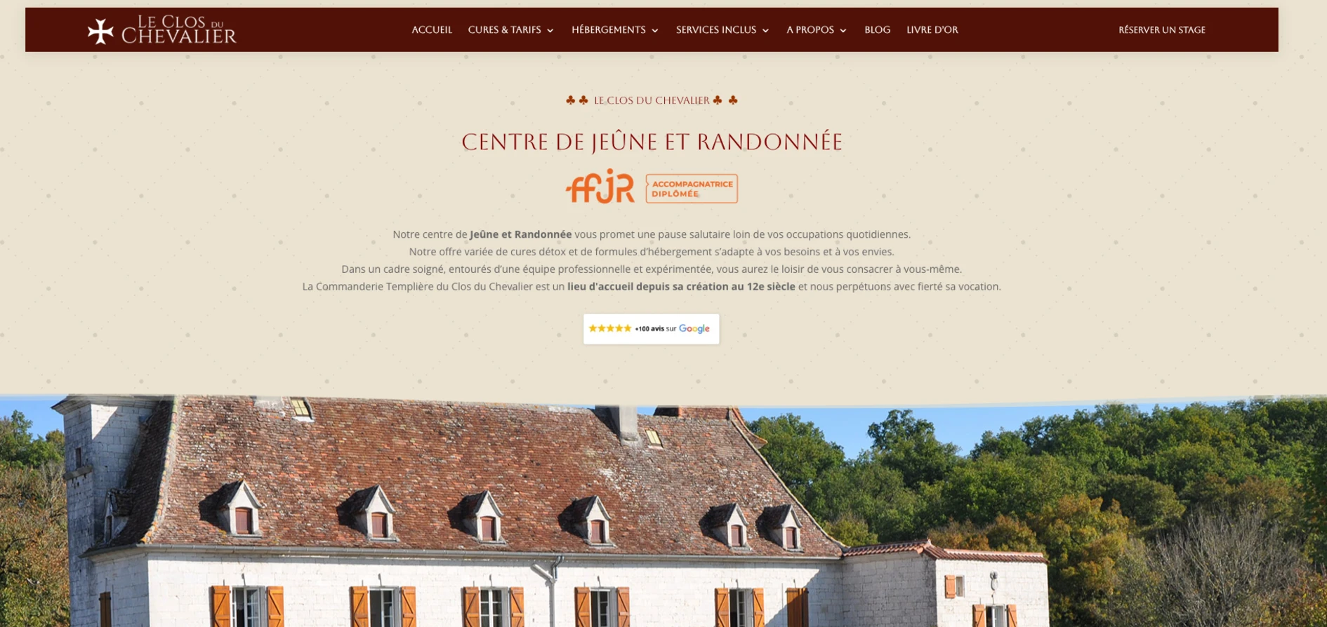 Site Le Clos du Chevalier réalisé par Occi-Web