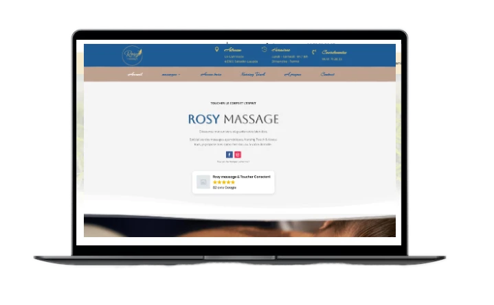 Site Rosy Massage réalisé par Occi-Web