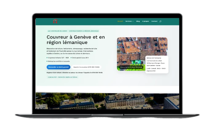 Site Couvreurs du Léman réalisé par Occi-Web