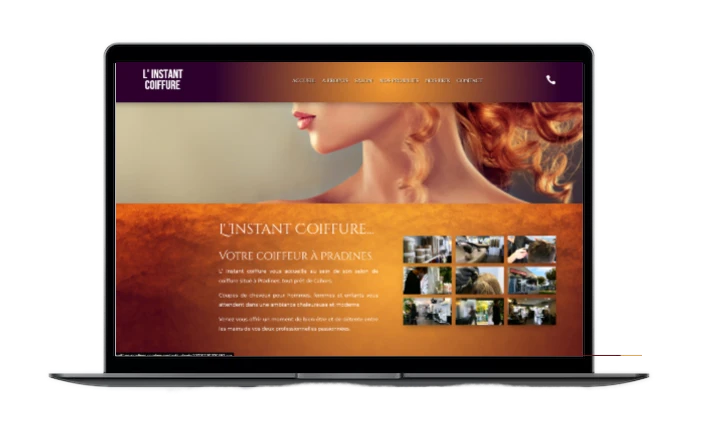 Site L'Instant Coiffure réalisé par Occi-Web