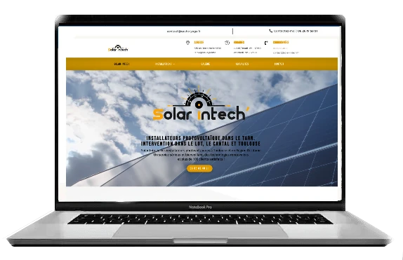 Site Solar Intech réalisé par Occi-Web