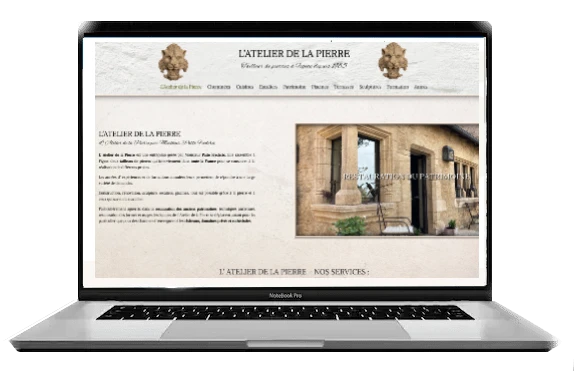 Site L'Atelier de la Pierre réalisé par Occi-Web