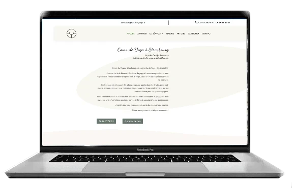 Site Sacha Yoga réalisé par Occi-Web